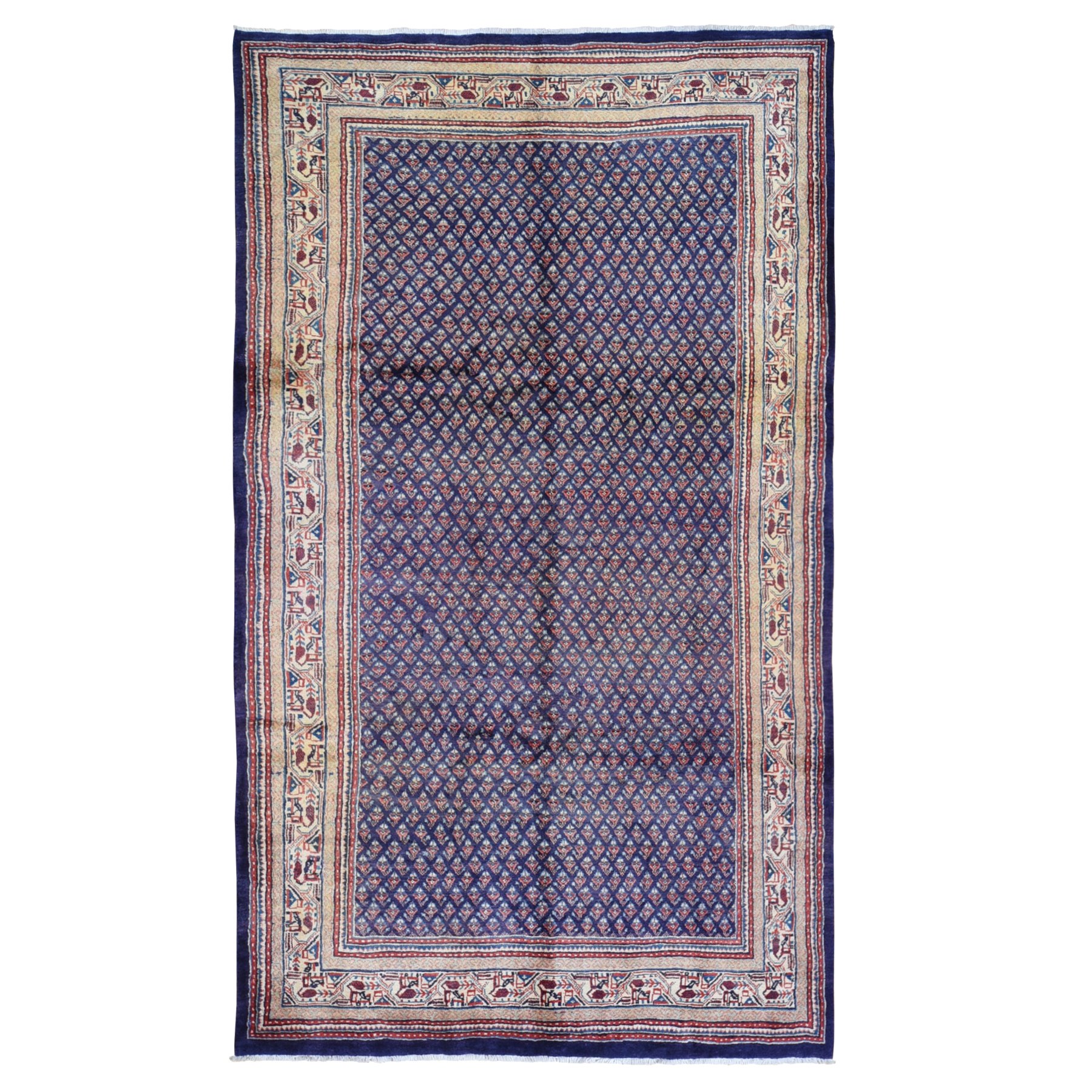 Traditional Wool Hand-Knotted Area Rug 6'1